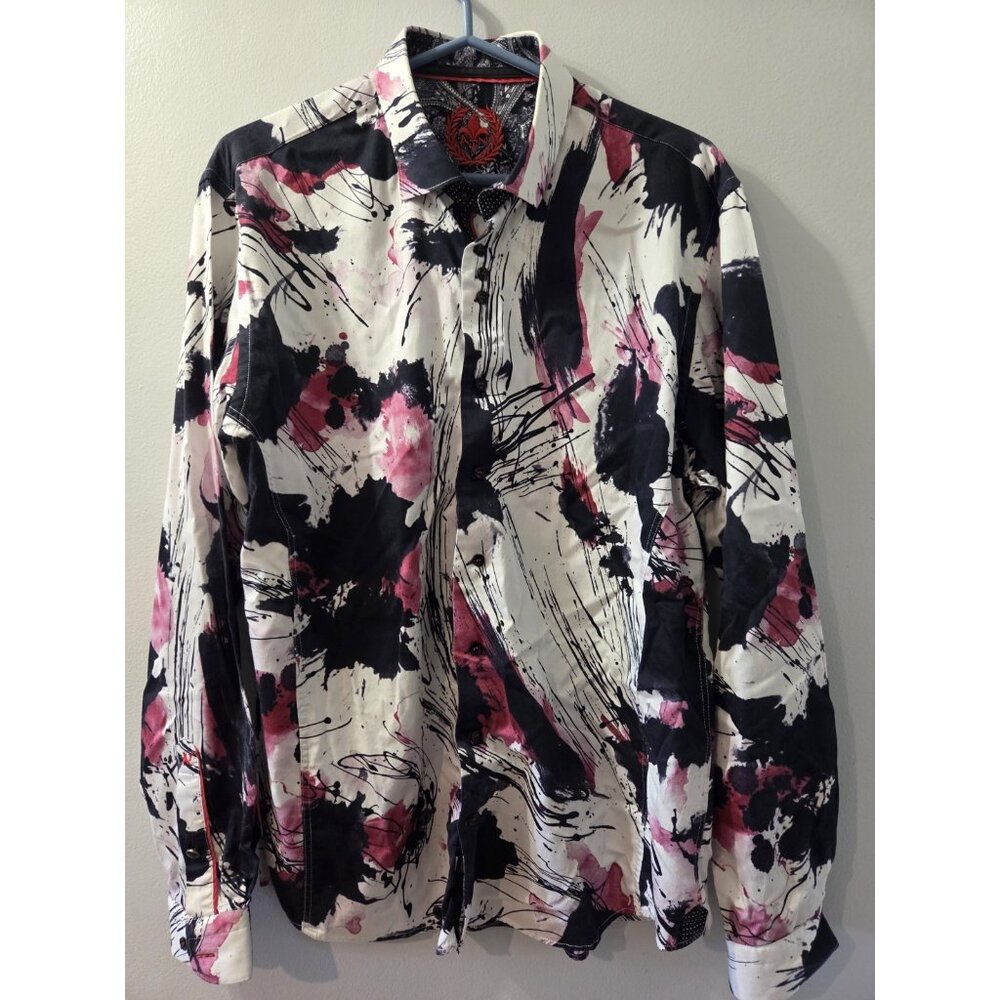 Au Noir Long Sleeves Shirt Size 5 Black White and Pink Pre-Owned